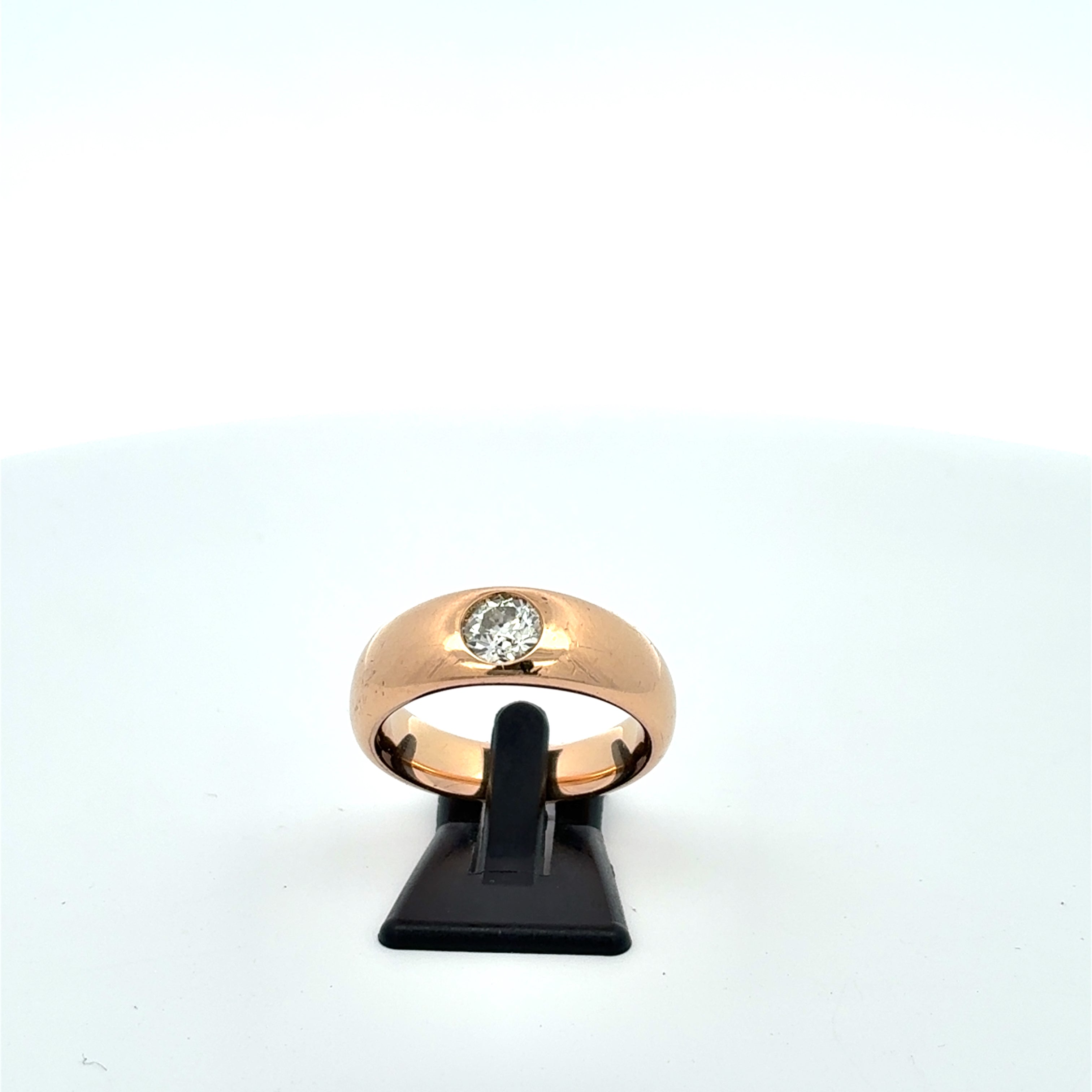 Ring Gelb Gold 750 Diamant Unisex Schmuck Geschenk