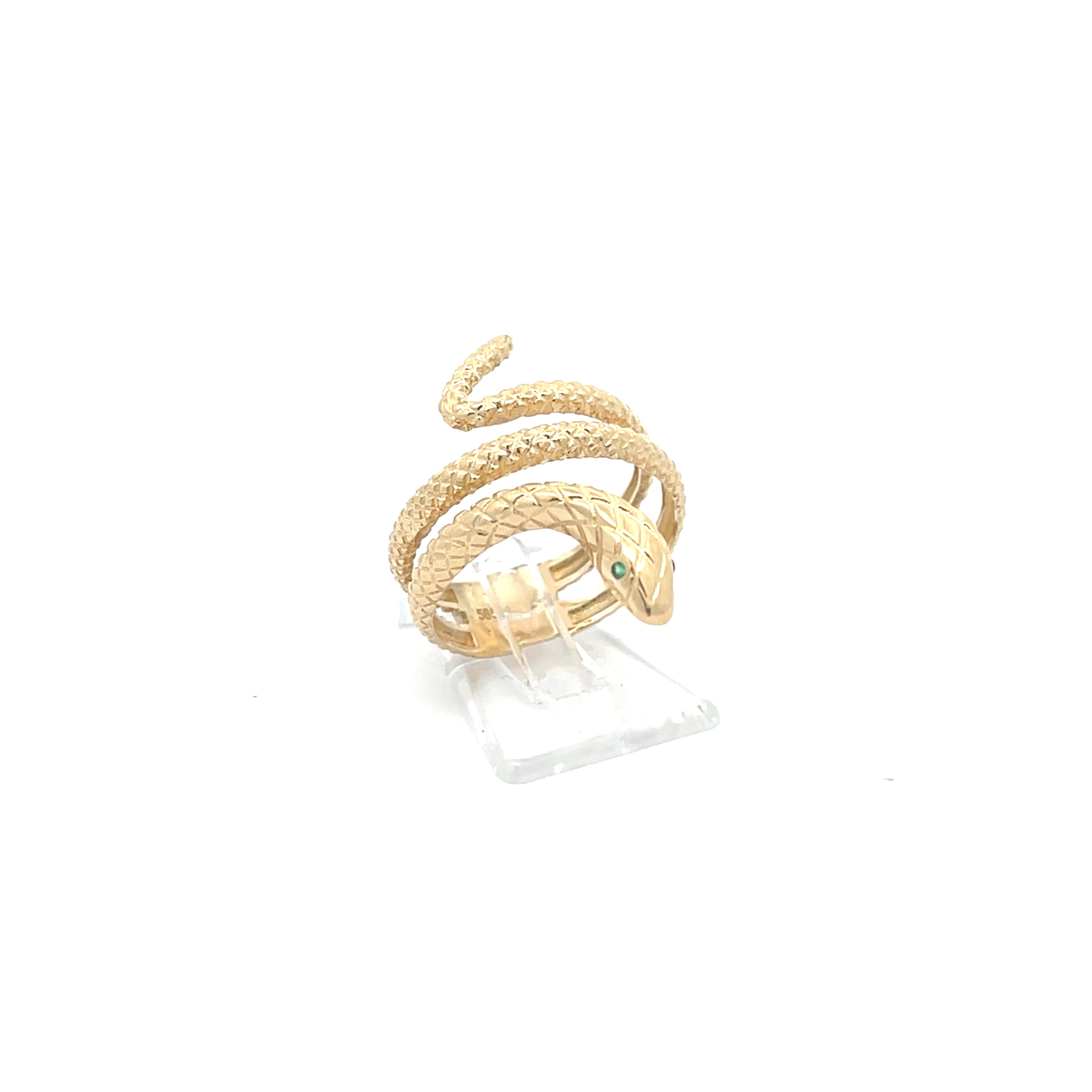 Schlangenring Damen Gelb Gold 585 14Kt