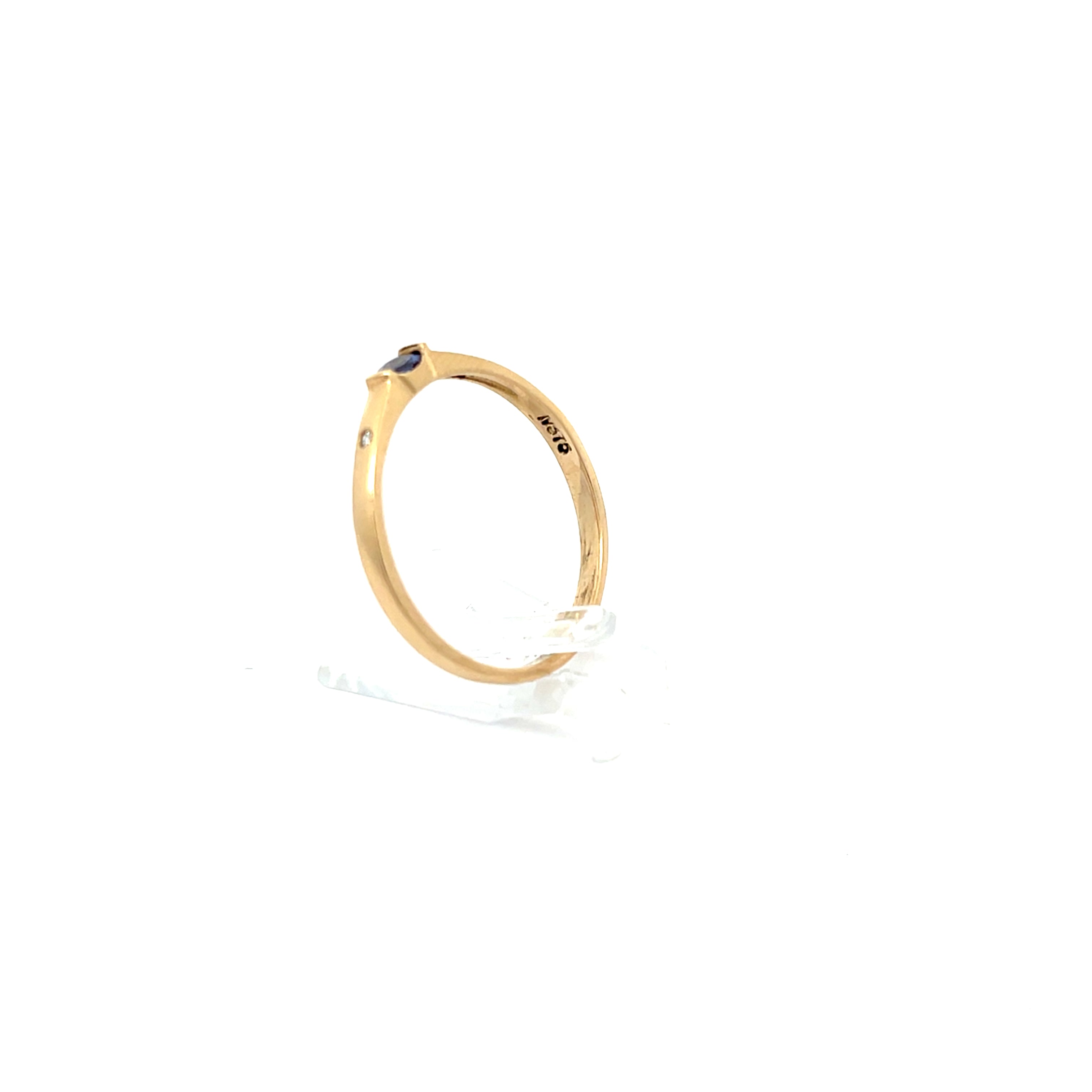 Brillanten Ring Gelb Gold 375 9 Karat mit Farbstein