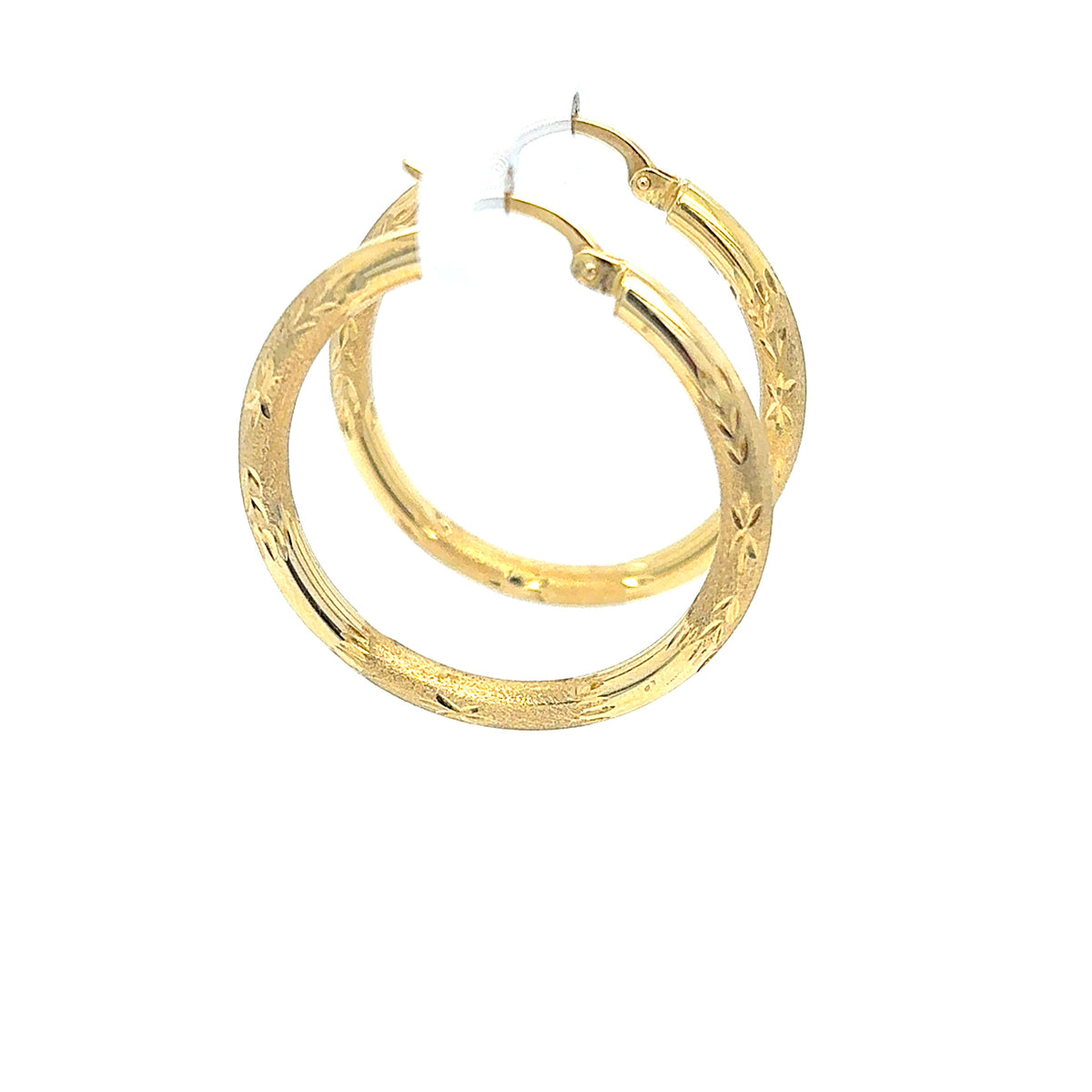 Ohrringe Gelb Gold 585 14 kt Creolen Damen