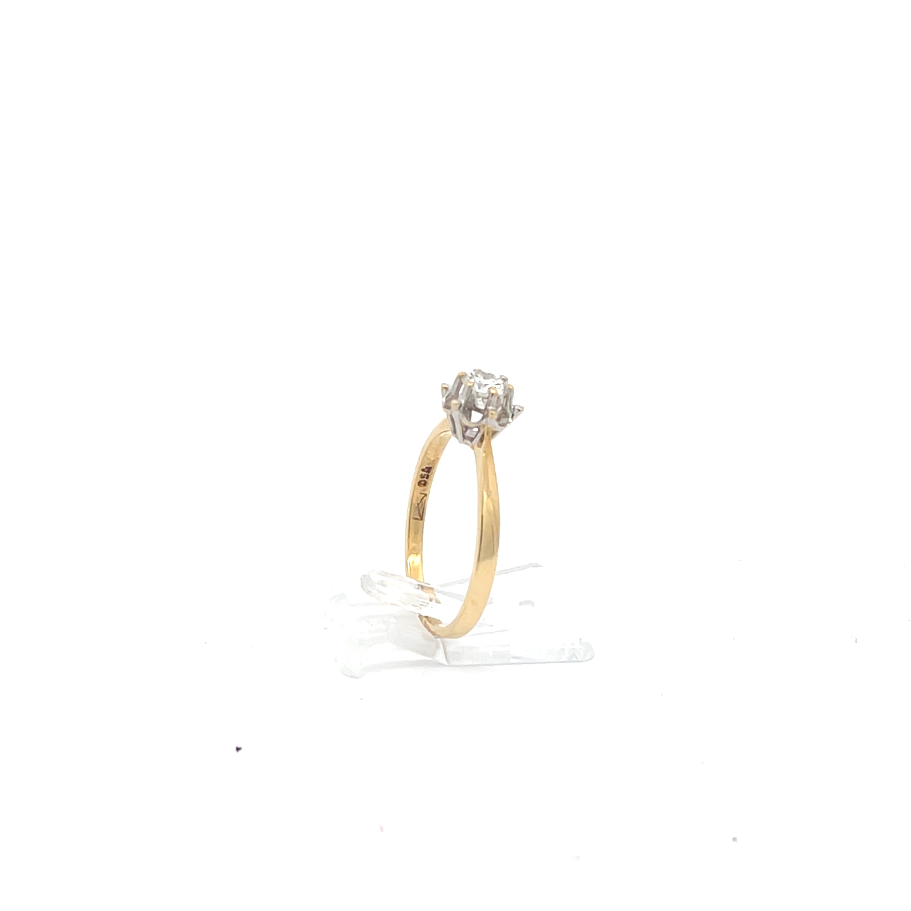 Brillant Damenring Gelbgold 750/18kt Gr.54 0,2ct
