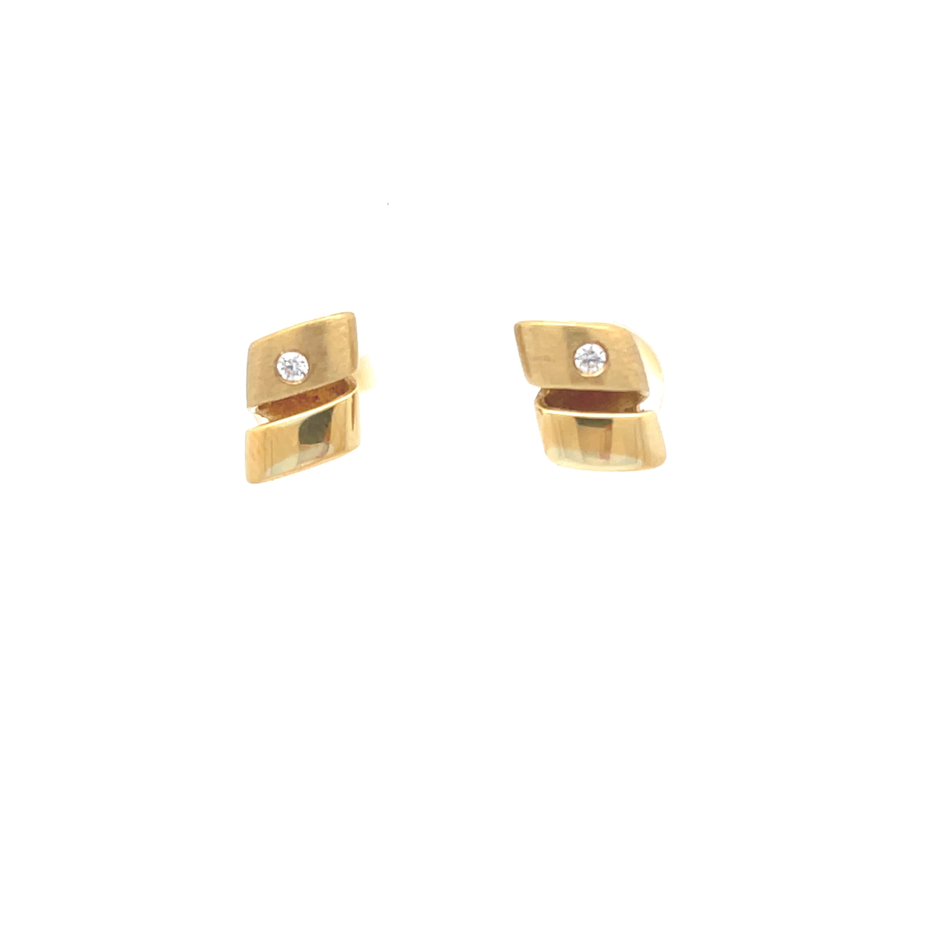 Damen Ohrstecker Gelbgold 585 14kt Zirkonia Schmuck 198487