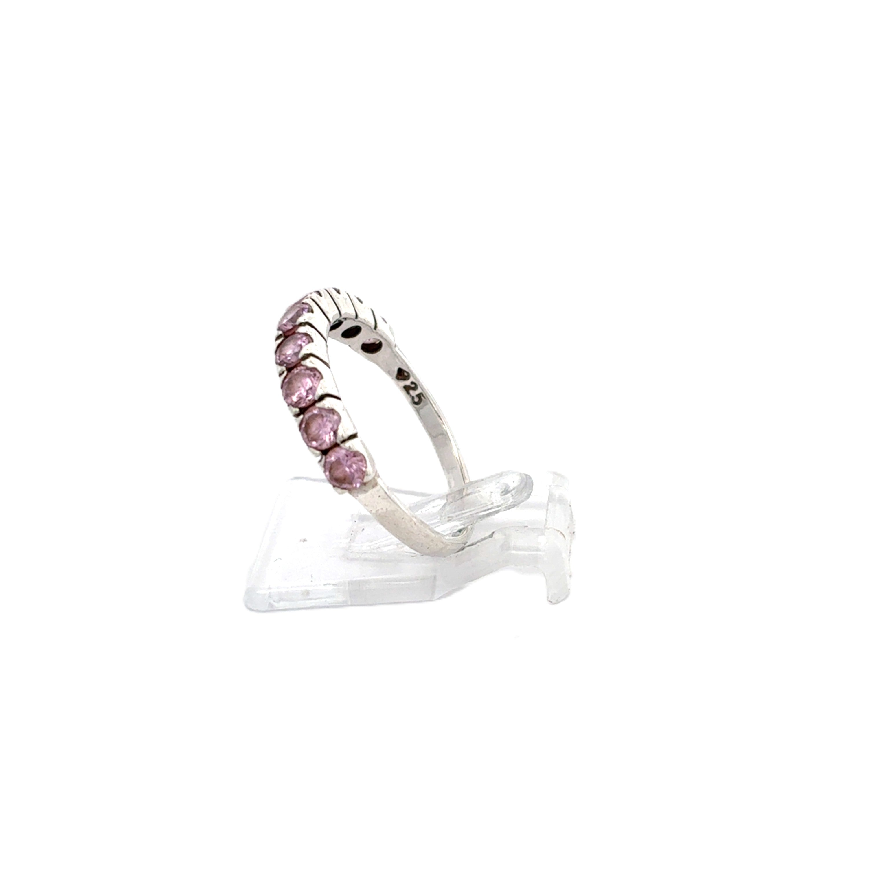 Damen Ring Silber 925 Schmuckstein Rosa Schmuck *54*