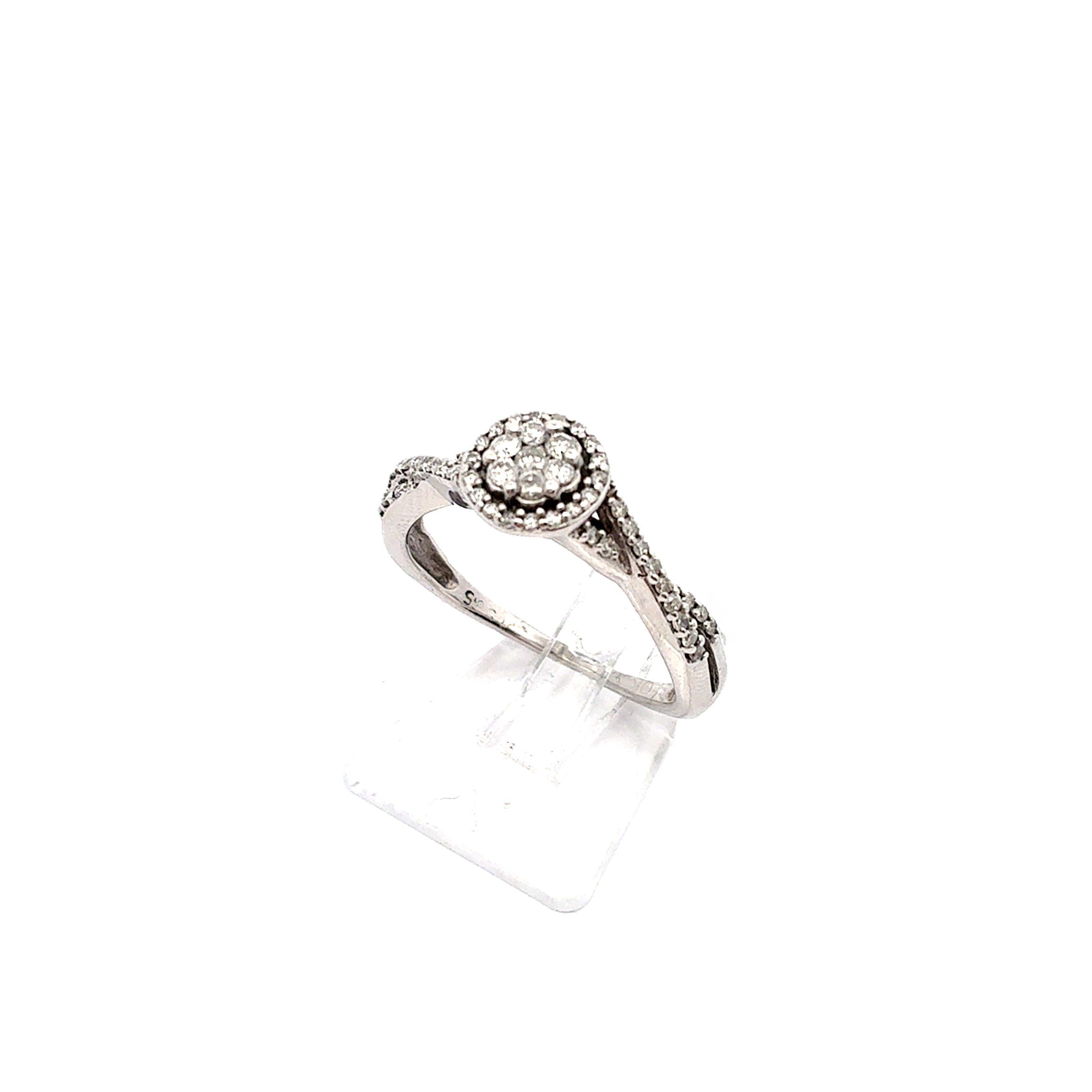 Damen Ring Weiß Gold 585 / 14kt Brillant Schmuck