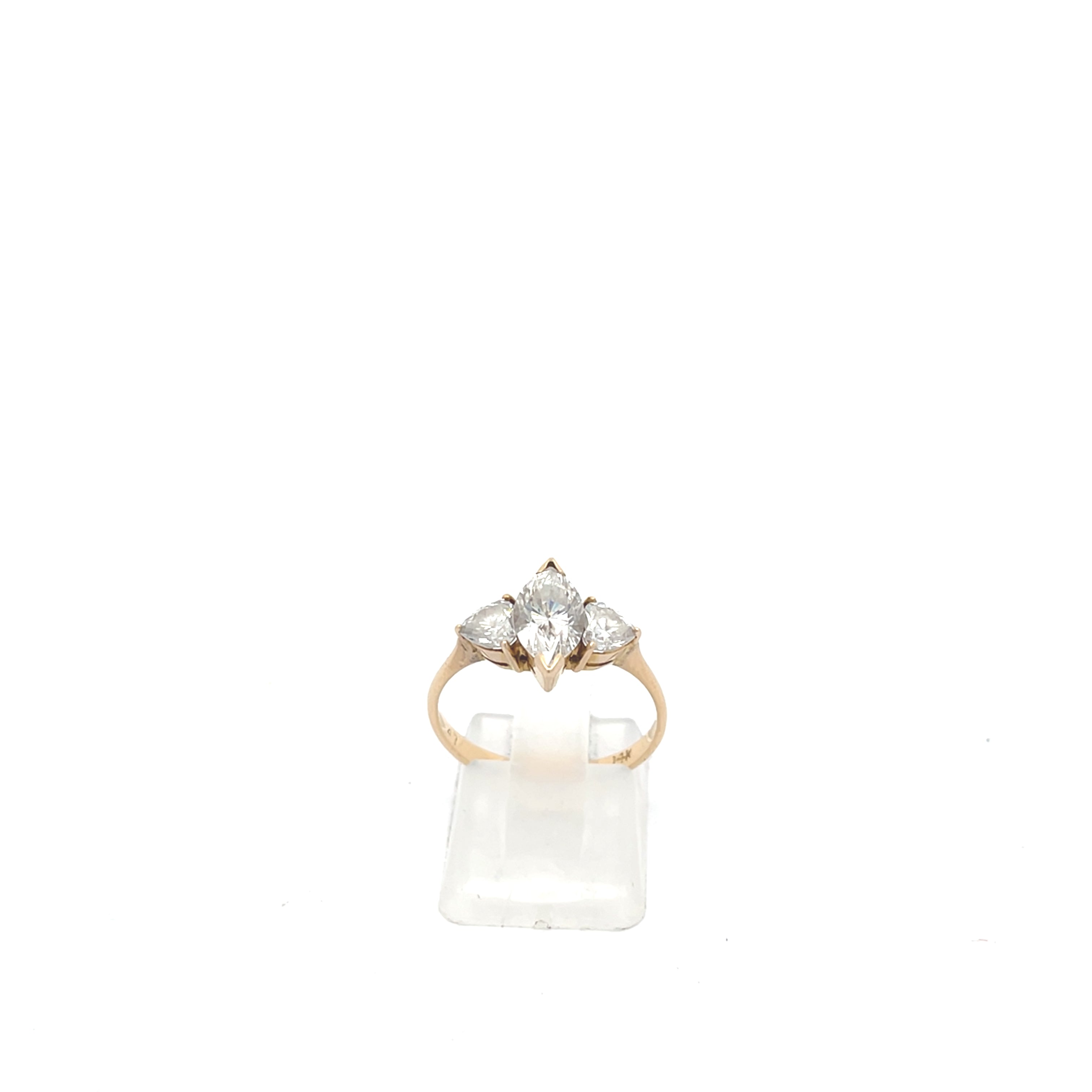Ring mit Zirkonia Gelb Gold 585/14kt Gr. 56