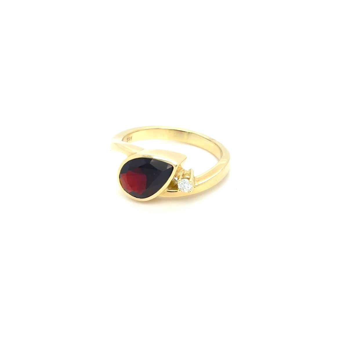 Ring Gold 585 14 kt Brillant Rubin Damen