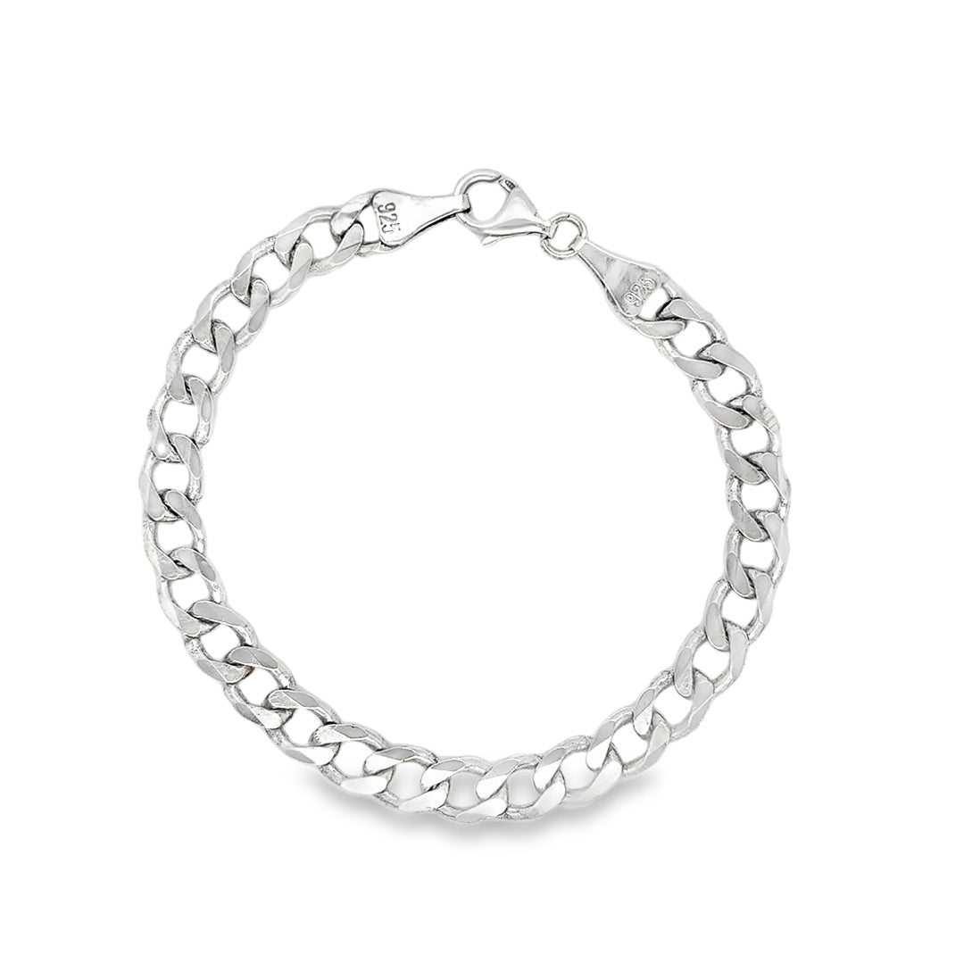 Panzerkettenarmband 925 Silber 21cm