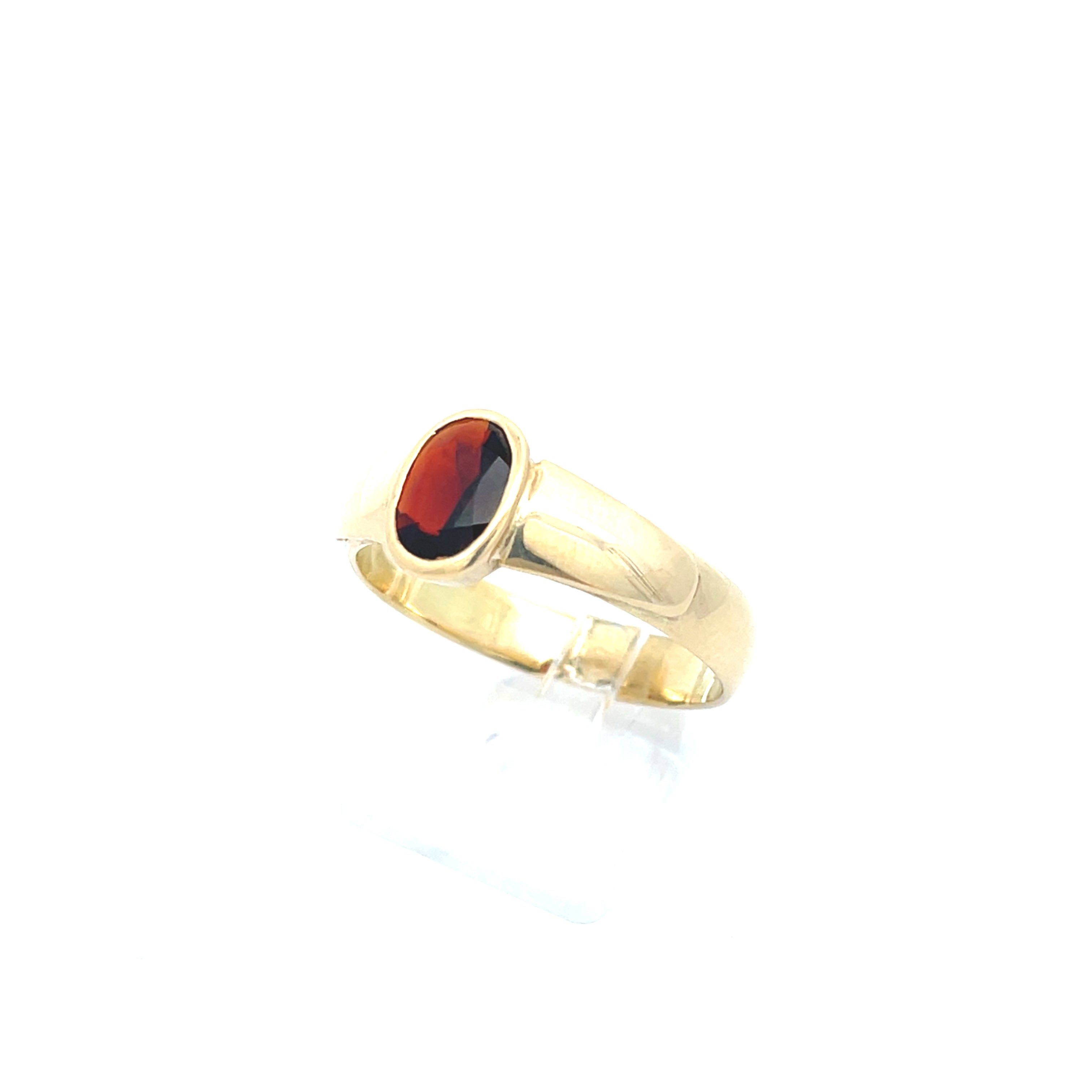 Ring Gelb Gold mit Farbstein rot 585 14 Karat