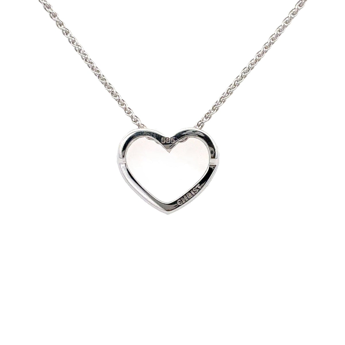Christ Damen Kette Weißgold 585 / 14 kt Herz Brillanten