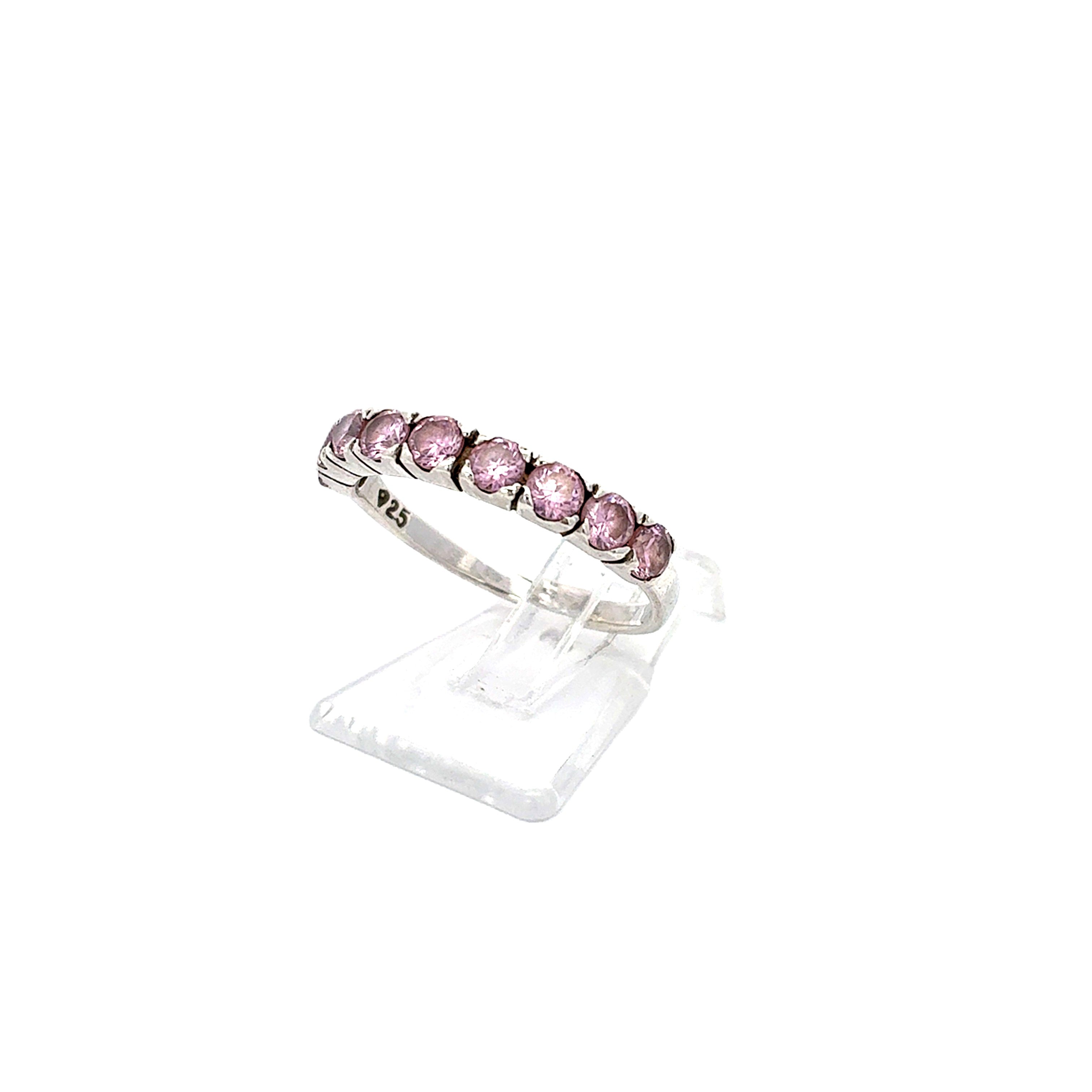 Damen Ring Silber 925 Schmuckstein Rosa Schmuck *54*