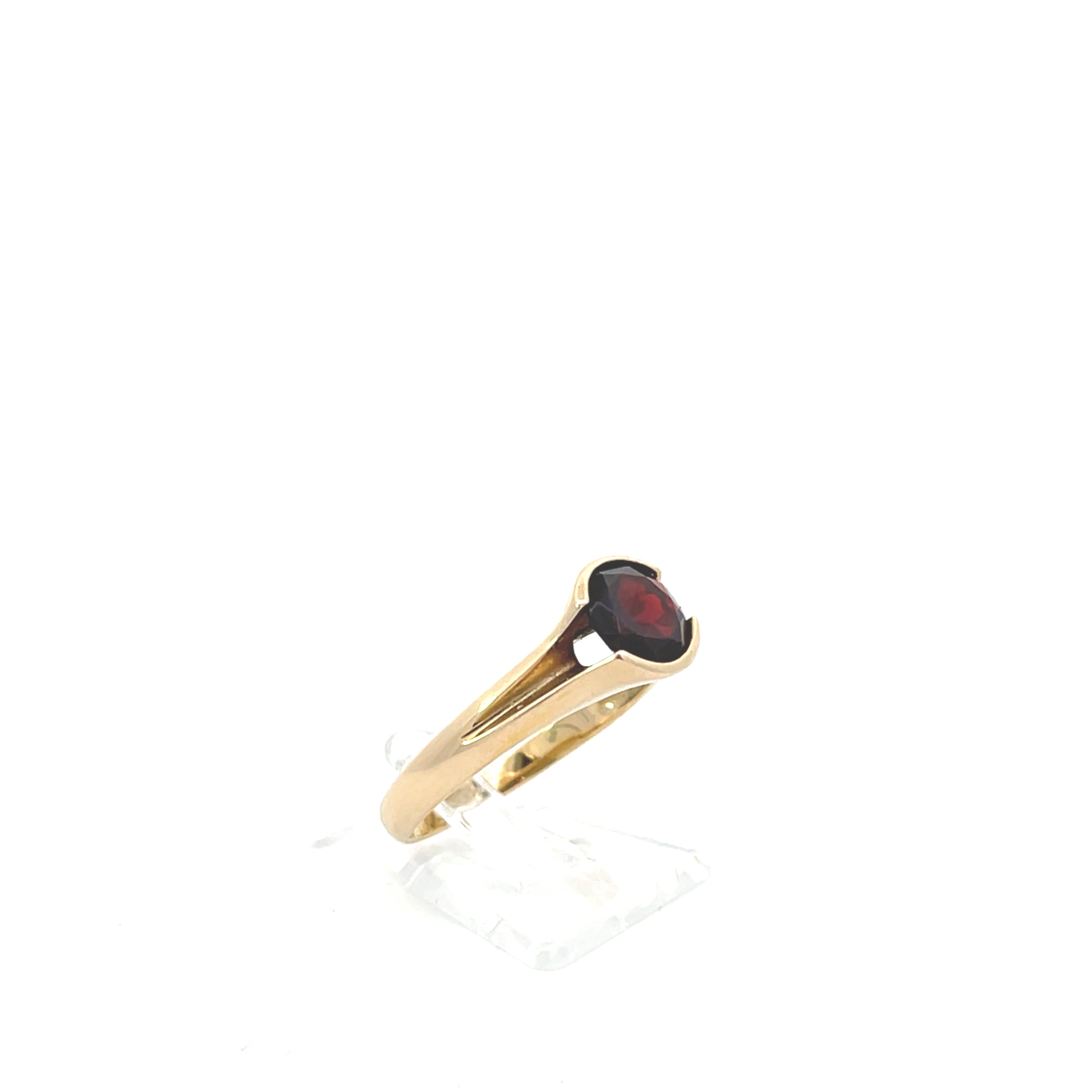 Ring Gold 585 14kt Gr.56 Farbstein rot