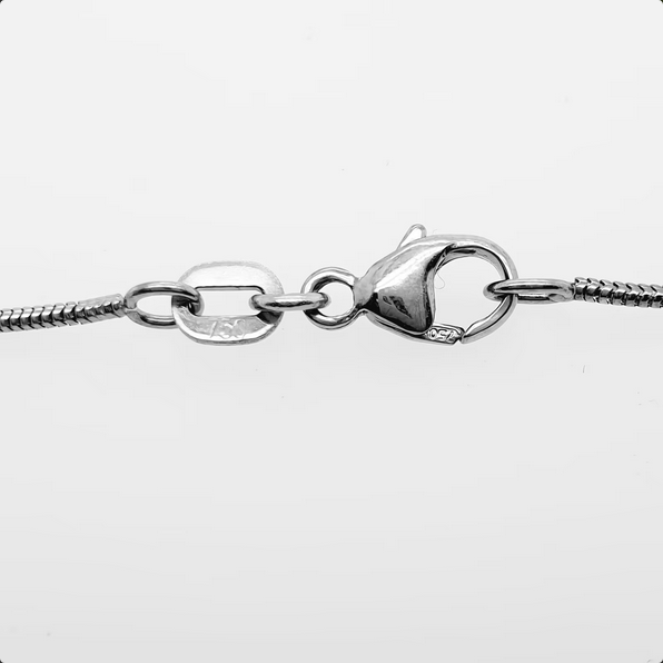 Schlichte Brillant 0,09ct Kette 750 Weißgold 18 kt L:43cm