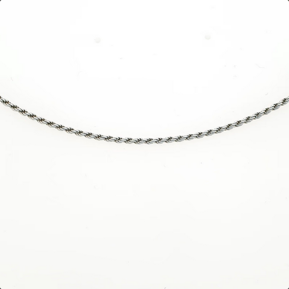 Collierkette Weißgold 750/18kt Kordelmuster L 45 cm