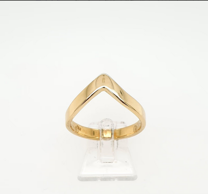 Ring V Design Gelbgold 750/18kt Gr. 62