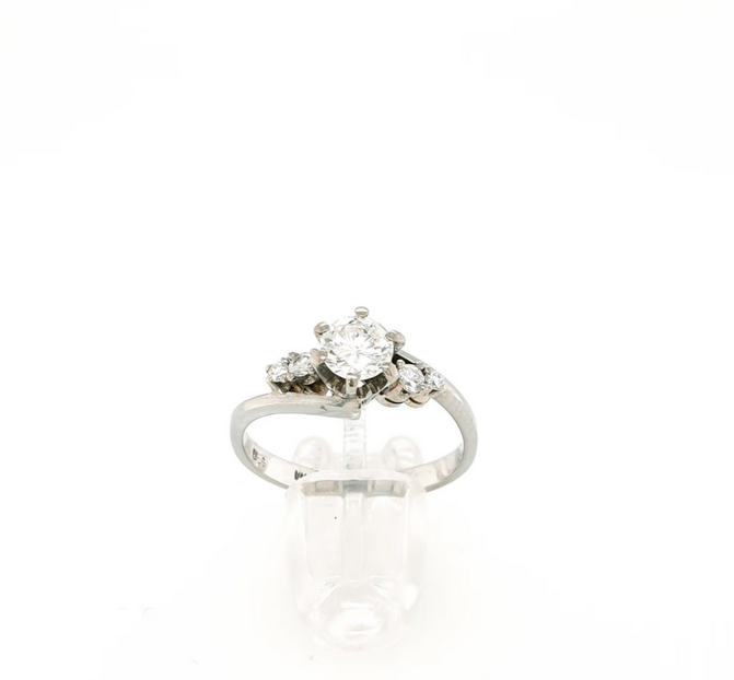 Brillantring Weißgold 585/14kt Brill zus. ca. 0,70 ct./vsi Gr.56