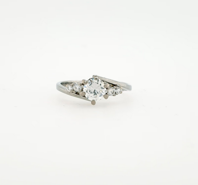 Brillantring Weißgold 585/14kt Brill zus. ca. 0,70 ct./vsi Gr.56