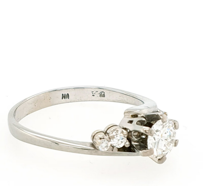 Brillantring Weißgold 585/14kt Brill zus. ca. 0,70 ct./vsi Gr.56