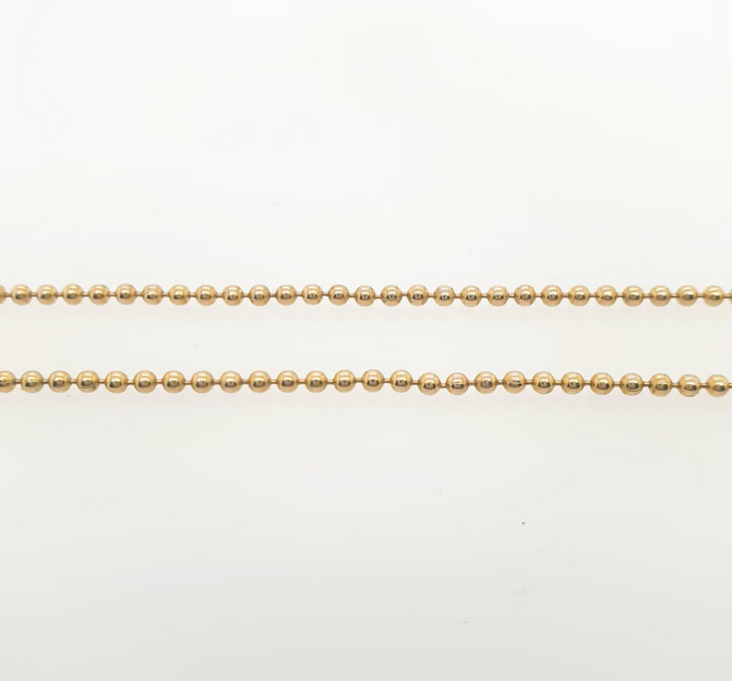 Kugelkette Brillant 0,13ct Anhänger 585/14kt Gelbgold Weißgold