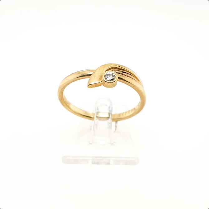 Damenring Brillant 750/18kt Gelbgold Gr. 54