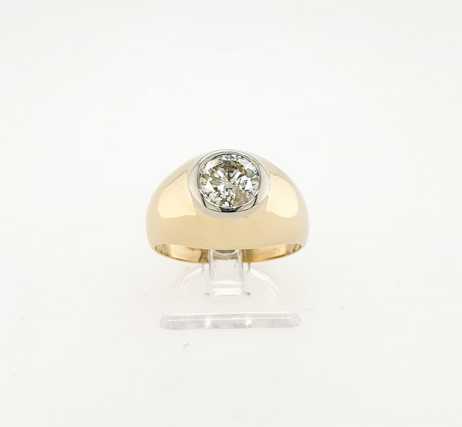 Brillant 1,0ct Solitär Ring 585 Gelbgold 14 kt Gr.53/13 Bandring