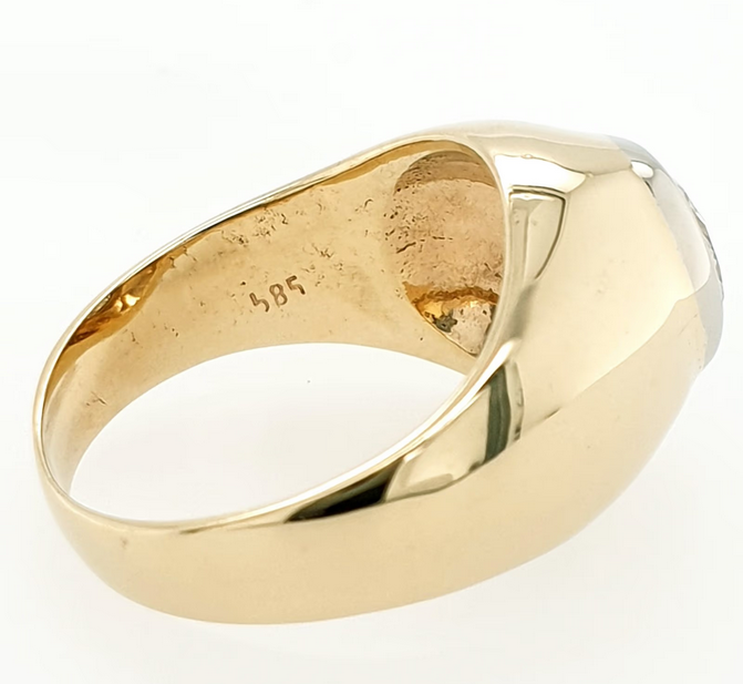 Brillant 1,0ct Solitär Ring 585 Gelbgold 14 kt Gr.53/13 Bandring