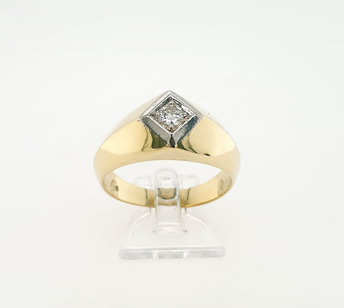 Brillant 0,18ct Solitär Ring 585 Gelbgold 14 kt Gr.63/23
