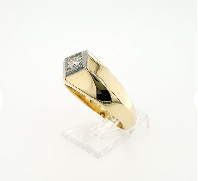 Brillant 0,18ct Solitär Ring 585 Gelbgold 14 kt Gr.63/23