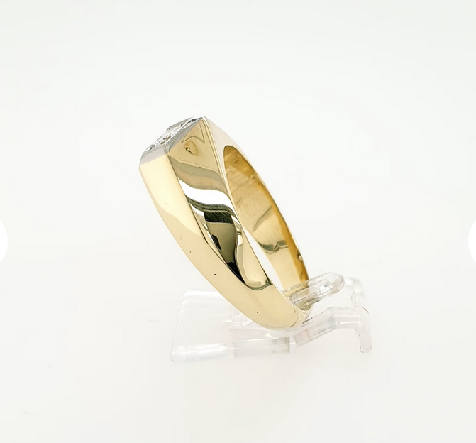 Brillant 0,18ct Solitär Ring 585 Gelbgold 14 kt Gr.63/23