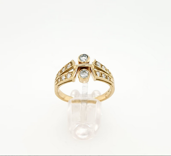 Ring Gelbgold 585/14kt Brillanten ca. 0,5 ct./si Gr. 56