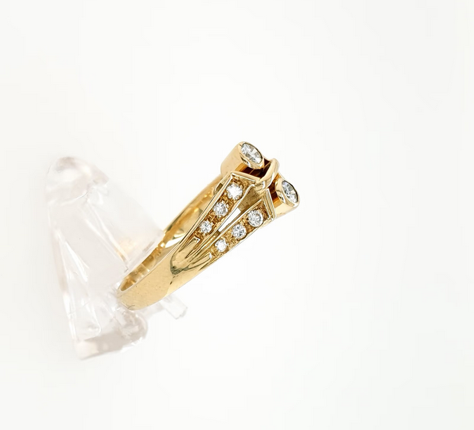 Ring Gelbgold 585/14kt Brillanten ca. 0,5 ct./si Gr. 56