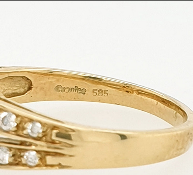 Ring Gelbgold 585/14kt Brillanten ca. 0,5 ct./si Gr. 56