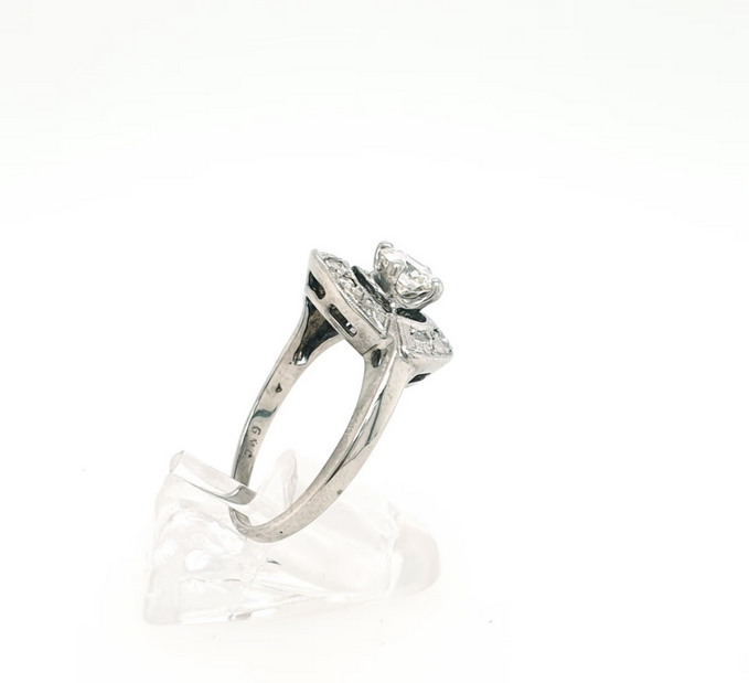 Weißgold Ring 585/14kt 1 Brillant ca. 0,50ct./si Diamanten