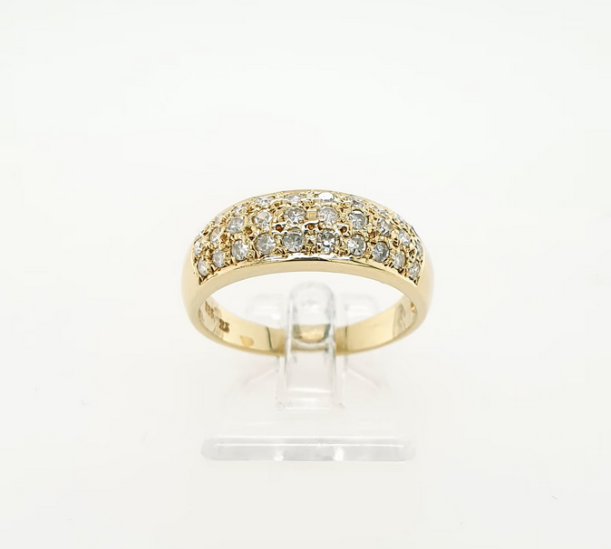 Schlichter Diamant 0,6ct Ring 585 Gelbgold 14 kt Gr. 54