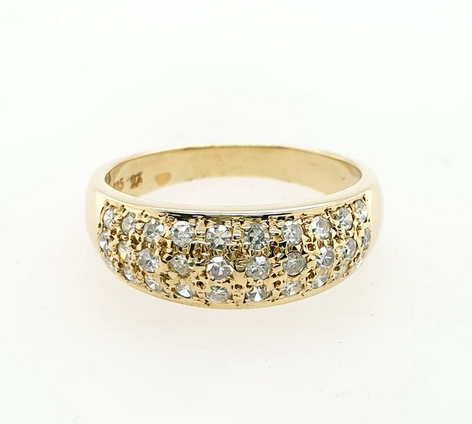 Schlichter Diamant 0,6ct Ring 585 Gelbgold 14 kt Gr. 54