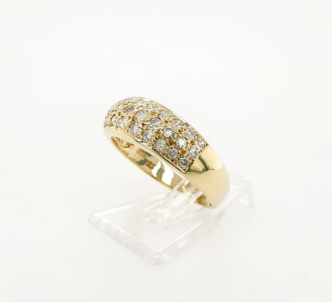 Schlichter Diamant 0,6ct Ring 585 Gelbgold 14 kt Gr. 54