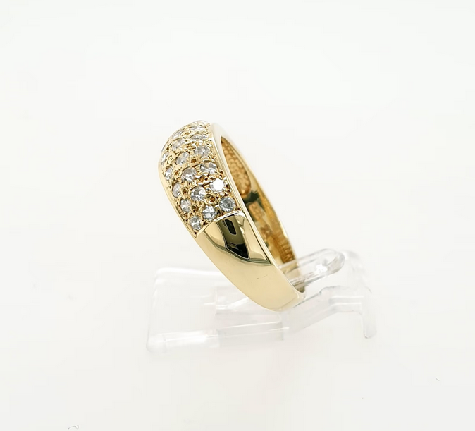 Schlichter Diamant 0,6ct Ring 585 Gelbgold 14 kt Gr. 54