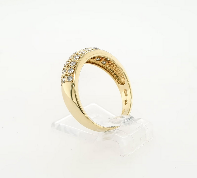 Schlichter Diamant 0,6ct Ring 585 Gelbgold 14 kt Gr. 54