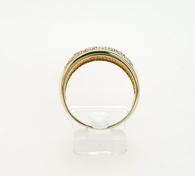 Schlichter Diamant 0,6ct Ring 585 Gelbgold 14 kt Gr. 54
