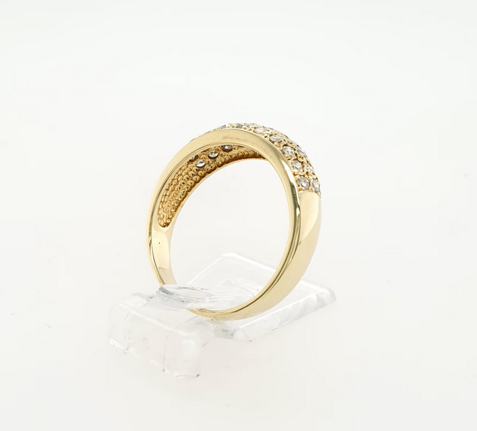 Schlichter Diamant 0,6ct Ring 585 Gelbgold 14 kt Gr. 54