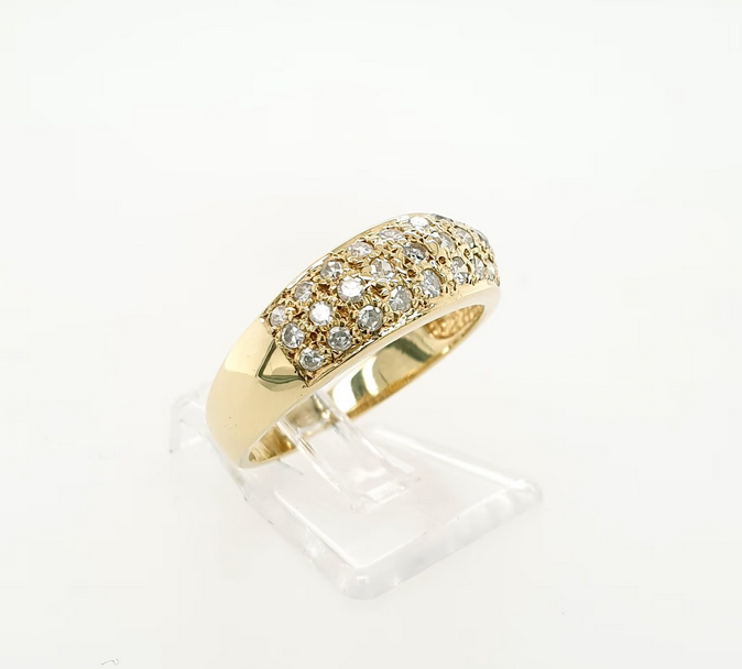 Schlichter Diamant 0,6ct Ring 585 Gelbgold 14 kt Gr. 54