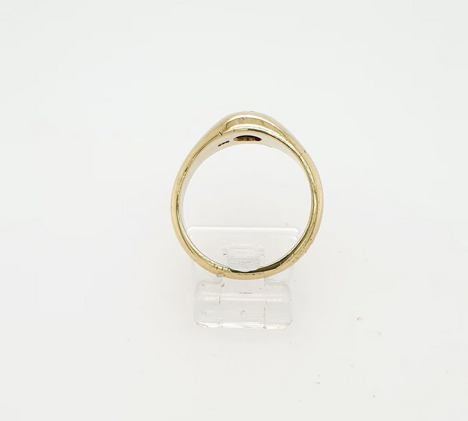 Bandring Gelbgold 585/14kt Solitär Brill. ca. 0,20 ct./si Gr. 54