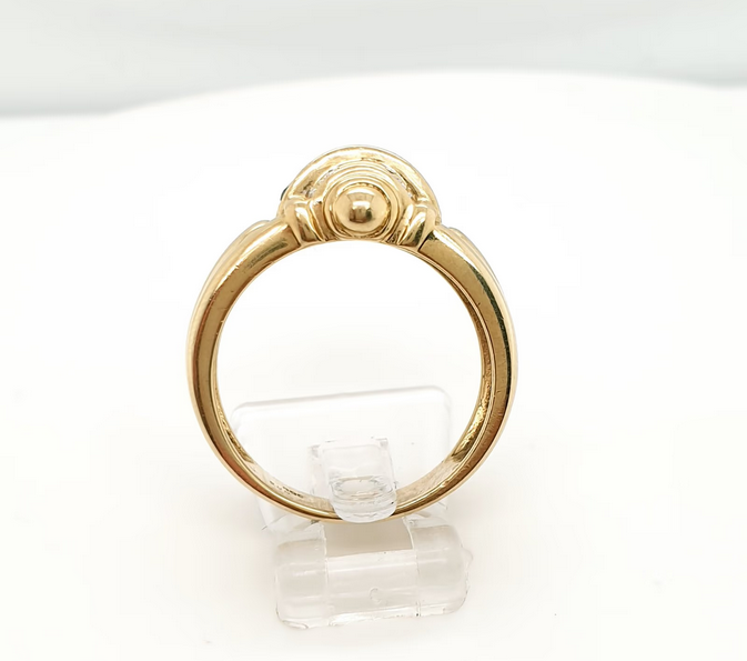 Saphir Ring mit Diamanten aus 585/14kt Gelbgold Gr. 56