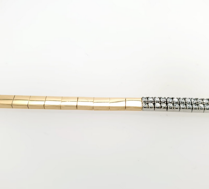 Schönes Zirkon Armband 585 14kt Gelbgold L: ca. 19cm