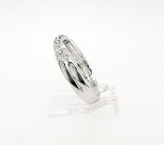 Schlichter Brillant 0,21 ct Ring 585 Weißgold 14 kt Gr. 63