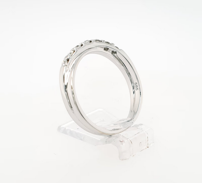 Schlichter Brillant 0,21 ct Ring 585 Weißgold 14 kt Gr. 63