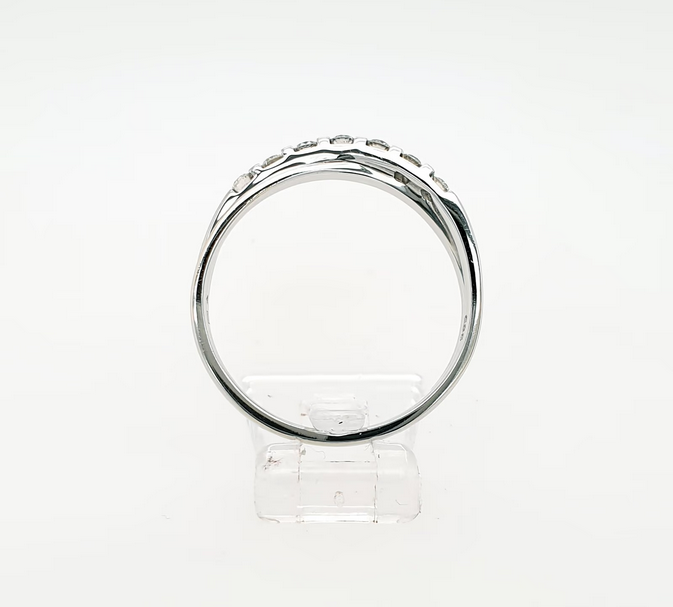 Schlichter Brillant 0,21 ct Ring 585 Weißgold 14 kt Gr. 63