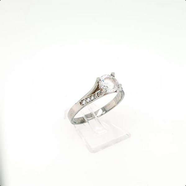 Ring Weißgold 585/14kt Zirkonia Gr. 59