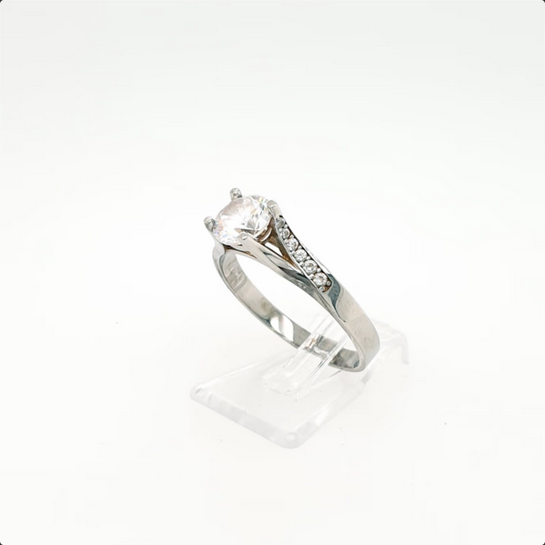 Ring Weißgold 585/14kt Zirkonia Gr. 59