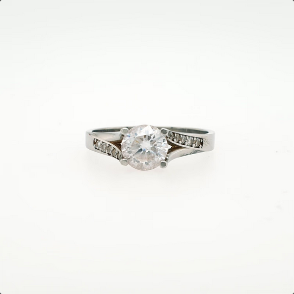 Ring Weißgold 585/14kt Zirkonia Gr. 59