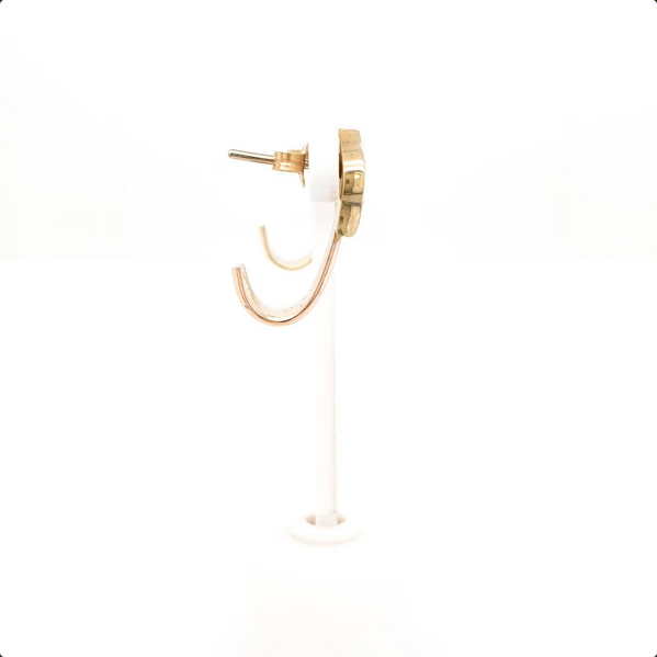 Ohrstecker Tricolor - Massiv aus 585er Gelbgold/Rotgold/Weißgold